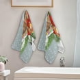 thumbnail image 3 of Bird Wooden Birdhouse Hand Towels 2 PCS, Christmas Greeting Kitchen Towel Ultra Soft and Highly Absorbent,Decorative Fingertip Face Towel for Bathroom Hotel, 28.3"x14.4", 3 of 5