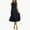 Dark Blue, variant on WXLWZYWL Summer Dress Women'S Solid Sleeveless Pleated Elastic Waist Large Dress Black