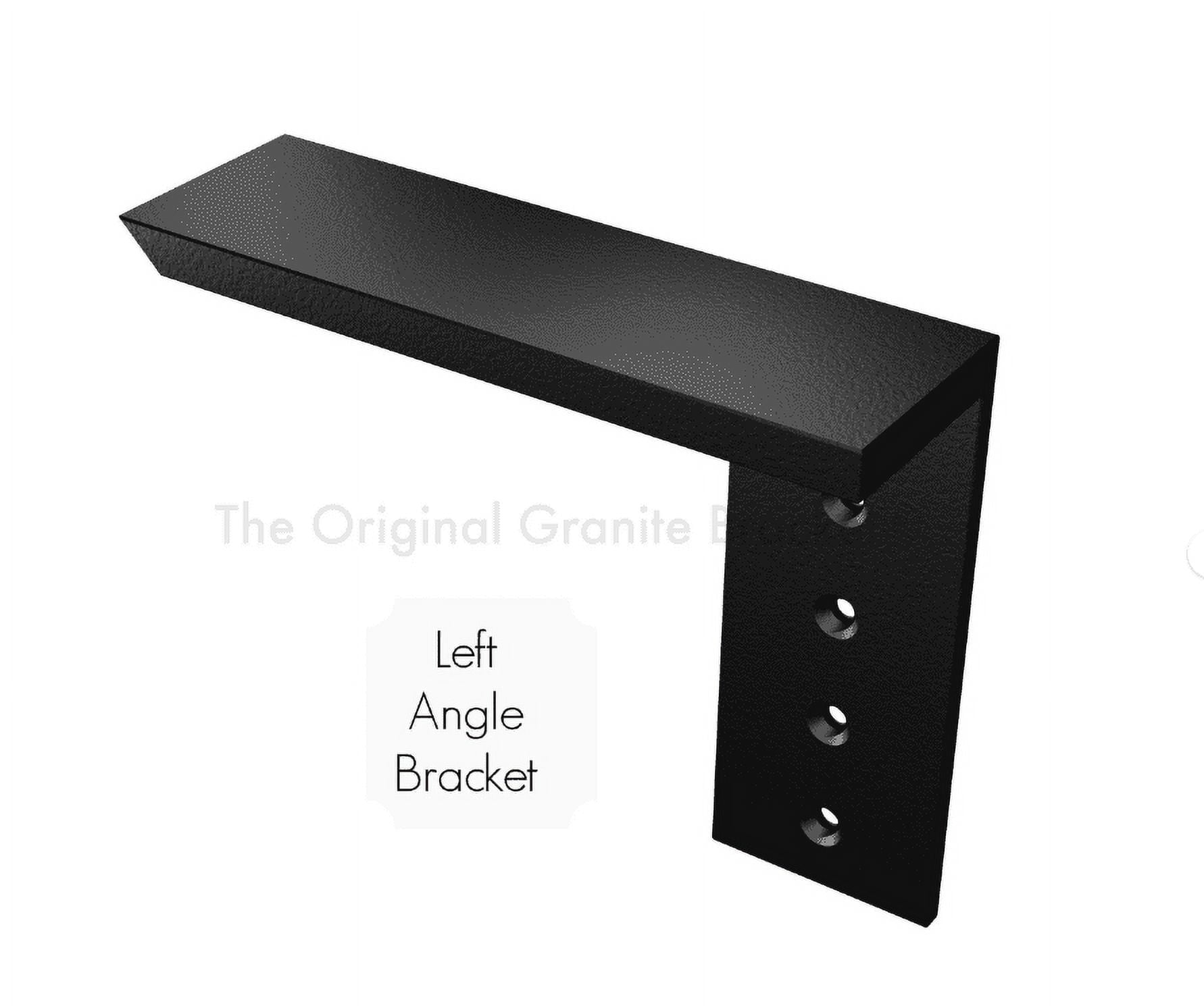 The Original Granite Bracket Side Wall Hidden Countertop Support Bracket, 8 Inch, Left