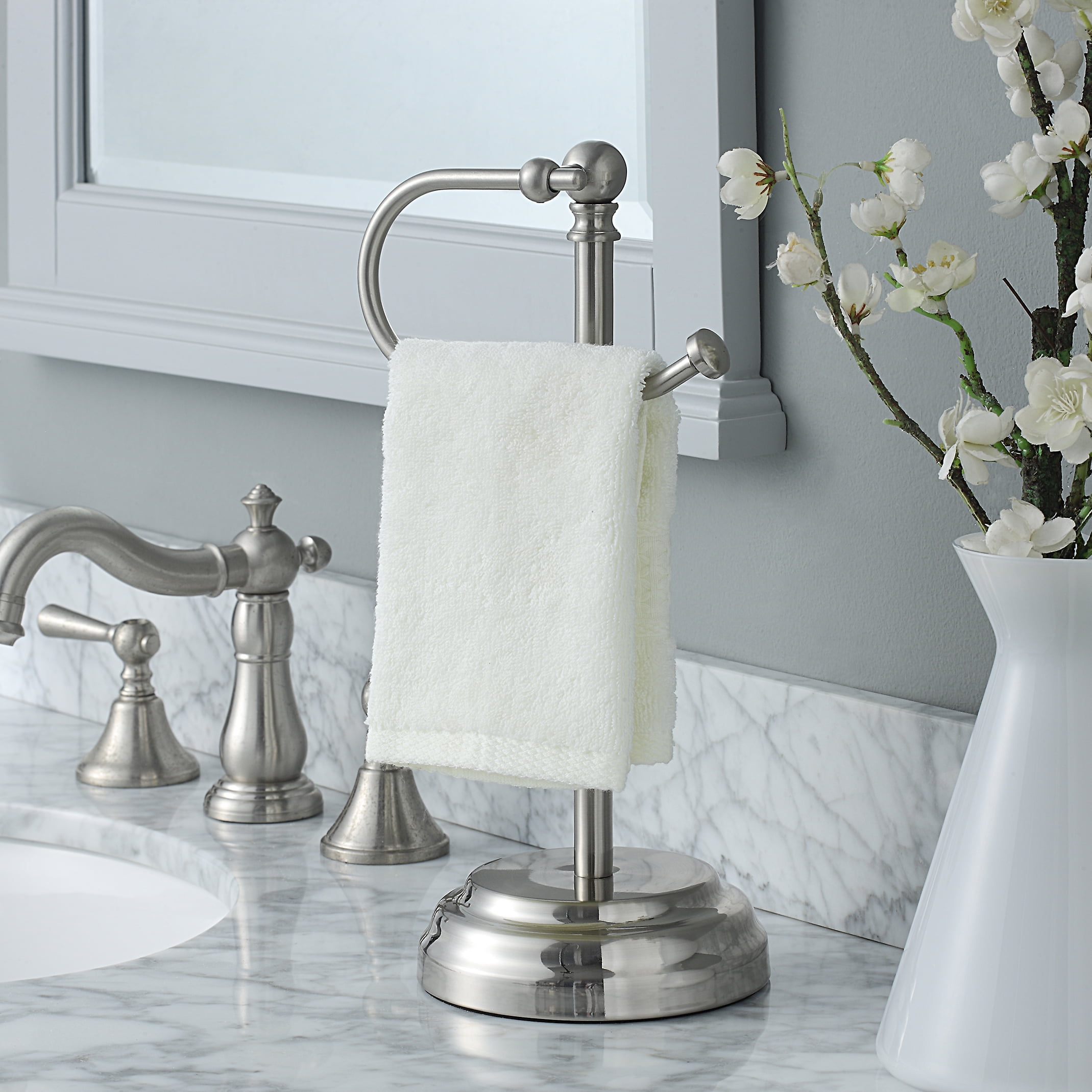 Chrome countertop hand towel holder sale