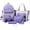 B Purple, variant on JMKQLZ 5pcs Aesthetic Backpack Set for Youngster Daypack Cute Trendy Large Capacity Preppy Shoulder Bag,Kawaii Bags for Teenage Canvas Solid Color Women Backpack Female Laptop Bag Bagpack