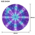 thumbnail image 6 of Purple Blue Tie Dye Spiral Pattern Round Tablecloth 60"x60",Wrinkle Wipeable Table Cloth for Kitchen Dining Room Picnic Patio Party, 6 of 6