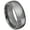 Dark-gray, variant on Dome Gunmetal Tungsten Mens Wedding Band, Comfort Fit, Dark Gray - TN615Ns11