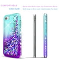 thumbnail image 6 of iPod Touch 5 / 6 / 7th Generation Case, [Not fit for iPhone 6/ 7/ 8], Liquid Floating Glitter Quicksand Bling with Spot Diamond Cover - Teal/Purple, 6 of 6