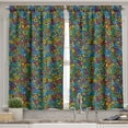thumbnail image 2 of Ambesonne Colorful Valance & Curtain, Geometrical Mosaic, 55"x30", Multicolor, 2 of 6