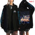 thumbnail image 3 of Sudadera con capucha para hombre y mujer, suéter de manga larga con cremallera y estampado de Hashibira Inosuke, Y2k, 3 of 3