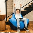 thumbnail image 4 of Big Joe Warp Bean Bag Chair, Blue/Navy Spandex and Smartmax, Durable Polyester Nylon Blend, 2.5 feet, 4 of 9