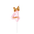 thumbnail image 1 of Diconna Numeral Birthday Candles Cake Topper with Bowknot, 1 of 9