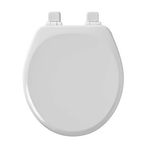 Mayfair Slow Close Round White Molded Wood Toilet Seat