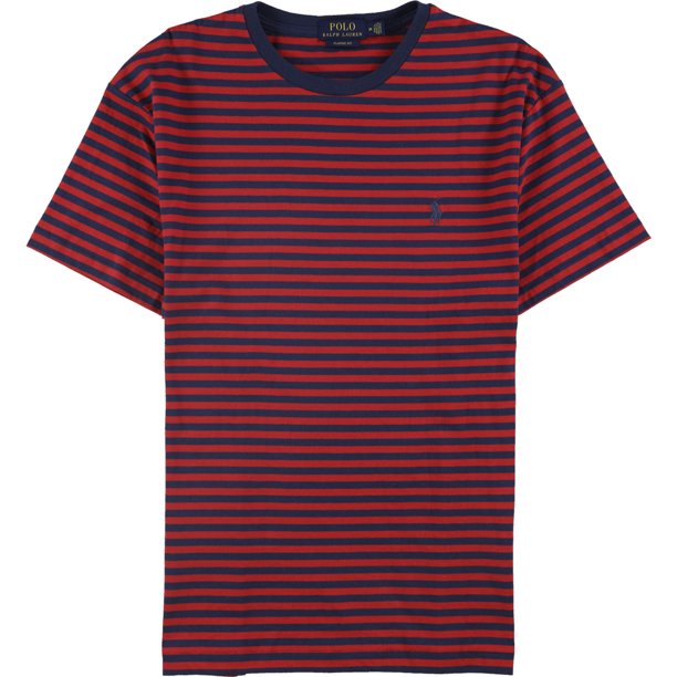 Camiseta básica de rayas Ralph Lauren para hombre azul mediano