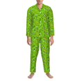 thumbnail image 3 of Naloa Golf Sport Club Men’s Pajamas Set - Long Sleeve Button Down Sleep Shirt and Pajama Bottoms Sleepwear Set-XX-Large, 3 of 7