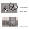 thumbnail image 6 of Furrygo Gray Bathroom Rug, Butterfly Pattern Microfiber Shaggy Bathroom Mats |Absorbent |Non Slip |24" x 36", 6 of 6