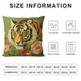 thumbnail image 5 of Nawypu  Tiger Throw Pillow Cover Decorative Colorful Flower Emboidered Accent Pillow Case Print Cushion Soft Pillowcase Bed Living Room Couch Bedroom Decor Tassel, 5 of 5