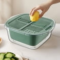 thumbnail image 1 of Cesta multifunción para lavar verduras con colador, tabla de cortar y rebanador | Colador grande de plástico para frutas y verduras | Organizador de preparación y almacenamiento de cocina, 1 of 6