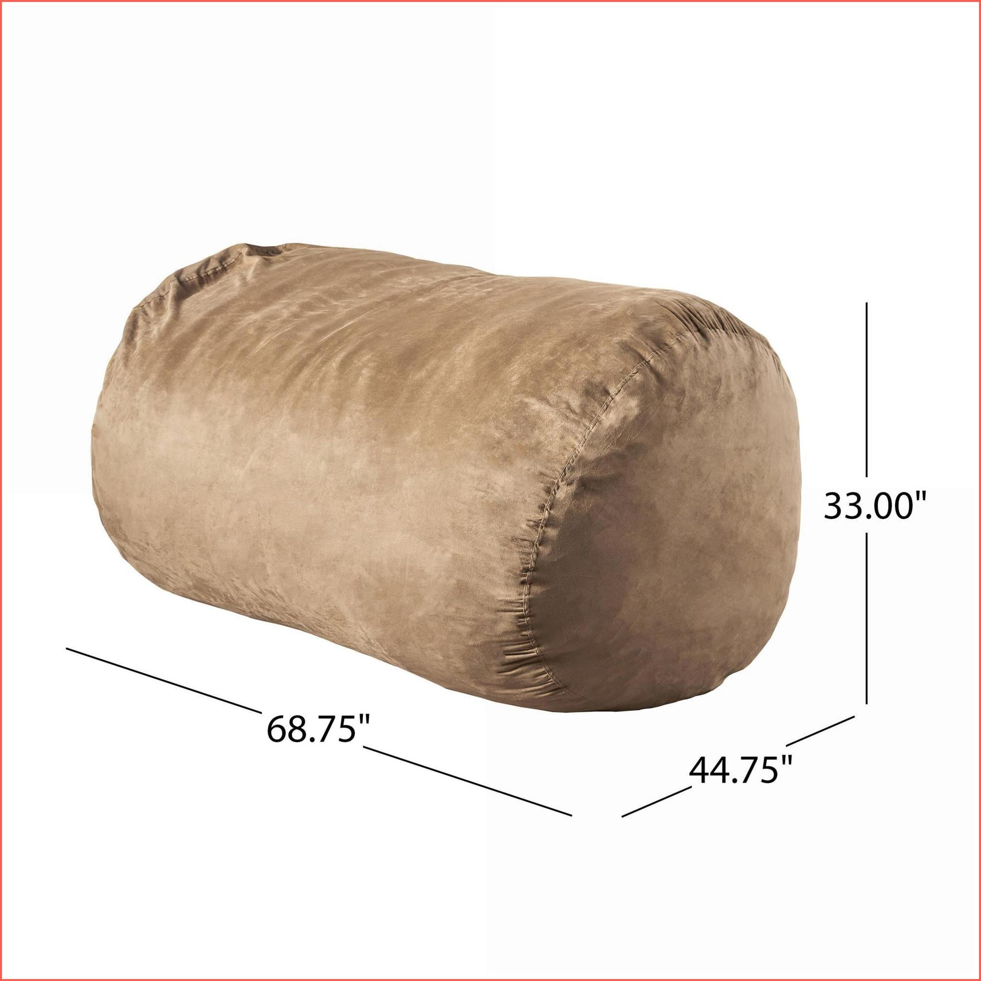 Marlin 6.5ft Cylindrical Bean Bag Chair for Adults | Tuscany | Microfiber