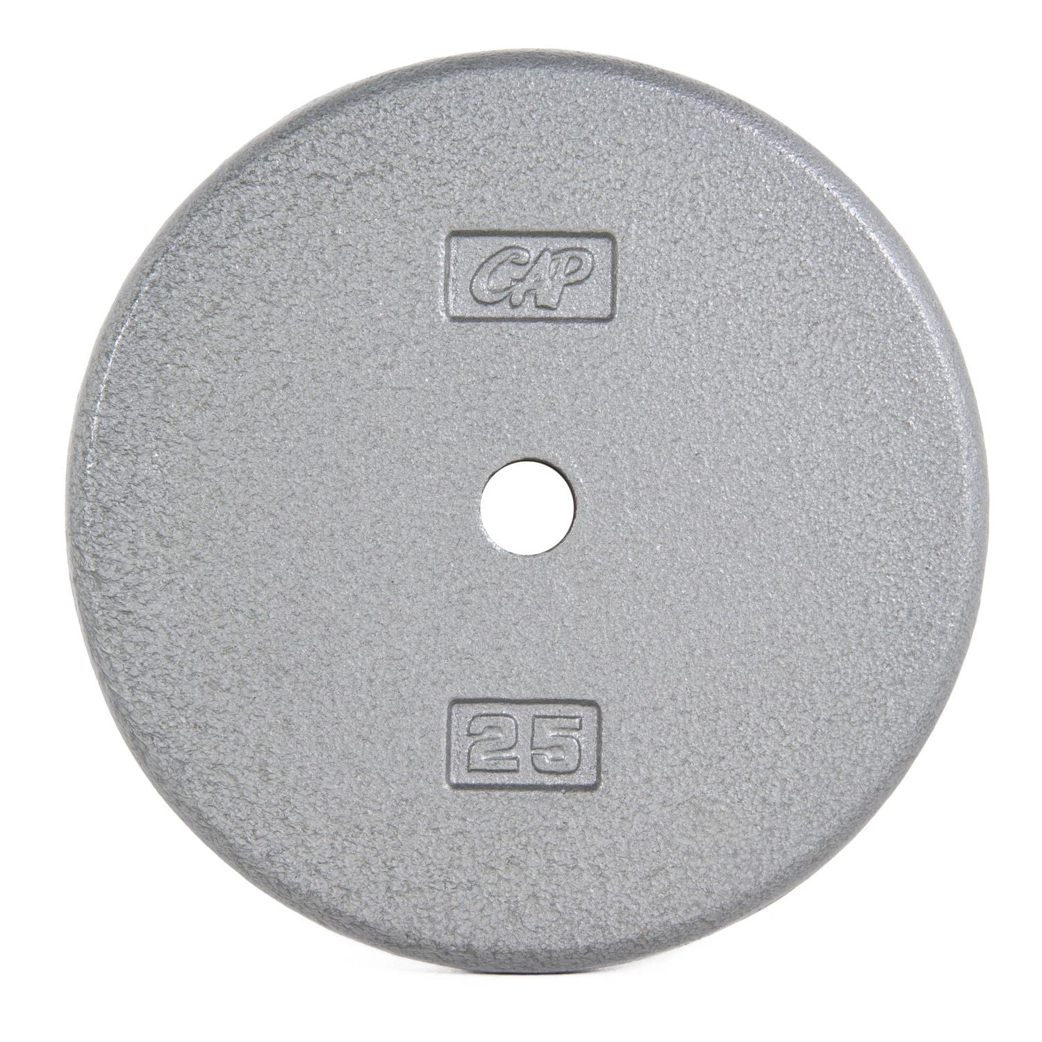 CAP Barbell Standard 1-Inch Cast Iron Weight Plate, 25 lb, Single, Grey ...