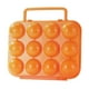 thumbnail image 4 of Contenedor portátil para guardar huevos, caja de protección con 12 compartimentos, ideal para mochileros, senderismo, caravanas y hogares. Naranja, 4 of 8