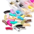 thumbnail image 4 of 72Pcs 18 Style CCB Plastic & Imitation Gemstone & Opaque Acrylic Beads Curved Tube Mixed Color 35~36x13.5~14x11~11.5mm Hole: 3.5~4mm 4pcs/style, 4 of 7