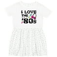 thumbnail image 3 of Inktastic I Love the '80s-musical Notes Girls Toddler Dress, 3 of 5