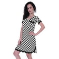 thumbnail image 3 of Moomaya Printed Nightwear Dress For WomenS Short Sleeve V-Neck Sleepwear Nightgown Dress, 3 of 5