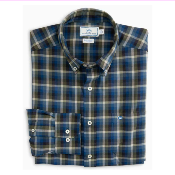 Southern Tide Picket Boat Oxford Sport Shirt - Seven Seas Blue