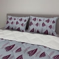 thumbnail image 2 of Abstract Comforter & Sham Bedding Set, Surreal Group of Leaf Like Motifs Funky Composition, 3 pcs Duvet Set Microfiber Filling Quilt, 5 Sizes, Purpleblue Dark Fuchsia, by Ambesonne, 2 of 4