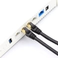 thumbnail image 2 of Câble Ethernet Cat8 Câble Réseau Haute Vitesse 40Gbps 2000Mhz/ Paire Torsadée Blindée/ Interface RJ45 Plaquée Or Noir 1m, 2 of 7