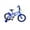 Blue, variant on PlayWorld 16 In. BMX Steel Frame Coaster Brake Kid's Bicycle One Piece Crank with Baskets, Fenders and Rims, Red