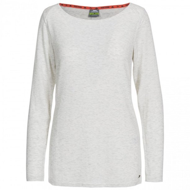 Trespass - Camiseta de manga larga Daintree para mujer señora (Blanco Jaspeado)