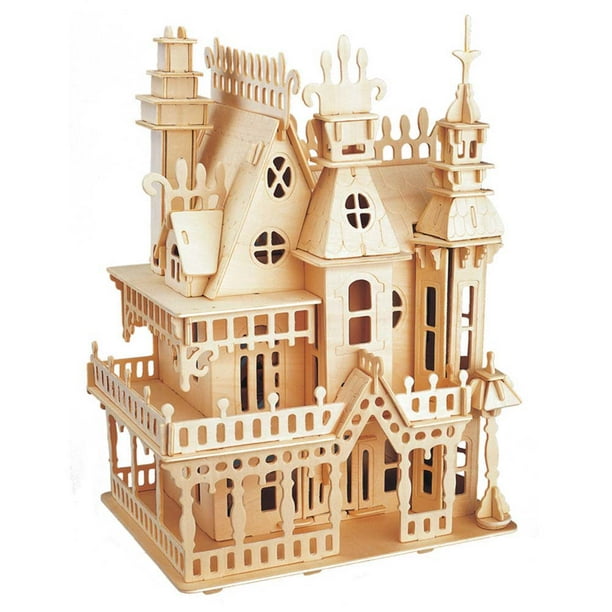 Acclamations bricolage en bois 3D château Construction assemblage modèle  Art artisanat éducation enfants jouet 