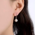 thumbnail image 6 of K-KED Wholesale 925 Sterling Silver Filled Shell White Pearl Drop Bridesmaid Earring-14 mm, 6 of 9