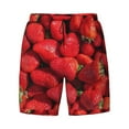 thumbnail image 4 of Lsque Mens Swim Trunks Strawberry Red Pattern - Bathing Suit Compression Liner - Beach Swim Shorts Swimwear - (S-3XL) - Stretch Quick Dry -3X-Large, 4 of 9