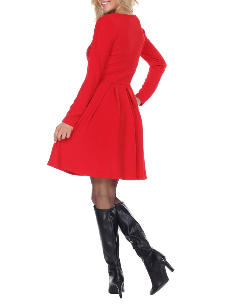 slim fit dress slacks Bell Sleeve V-Neck Chiffon Fit and Flare Wedding Dress main image 1