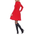 thumbnail image 2 of White Mark Women's Long Sleeve Fit and Flare Dress, 2 of 3