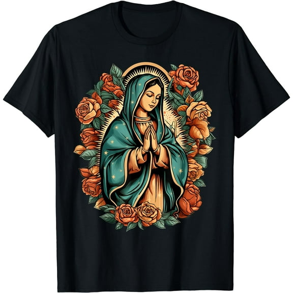 Our Lady Virgen De Guadalupe Virgin Mary Catholic Saint Art T-Shirt