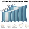 thumbnail image 5 of Throw Pillow Covers, Aqua Blue Striped Decorative Throw Pillow Covers 18x18 Inch, Blue White Ombre Farmhouse Gradient Square Linen Pillow Cases for Couch/Living Room/Sofa, 5 of 9