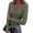05# Army Green, variant on Qwertyu Women's Long Sleeve Shirts Stretch Square Neck Ribbed Slim Fitted Casual Basic Tops Tee Red L