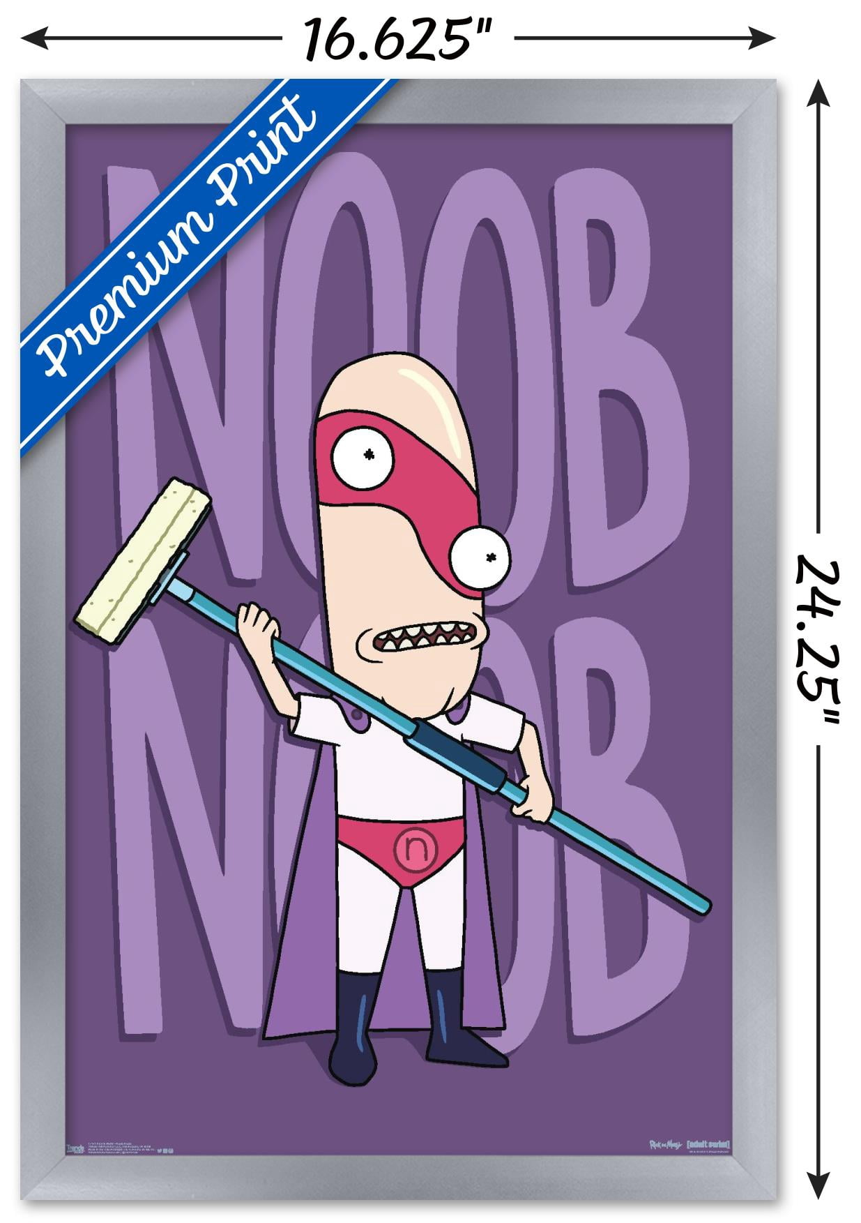 Rick And Morty - Noob Noob Wall Poster, 14.725" x 22.375", Framed