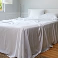 thumbnail image 2 of BedVoyage  Luxury viscose from Bamboo Bed Sheet Set White Queen, 2 of 5