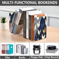 thumbnail image 4 of Acrylic Bookends 2 Pairs Decorative Book Stoppers for Home Office Desk Organizer Chickens and Hens, 4 of 6