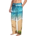 thumbnail image 6 of Salouo Tropical Beach With Starfish Print Pajama Pants for Men, Lounge Pants Elastic Waistband Casual Men's sleepwear Loungewear Sleep Pajama Pant -Large, 6 of 7