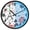 Eiffel Tower and Poodle Dog, variant on Dailycode Night Light Wall Clock Glow in The Dark 12 inch Battery Operated Silent Luminous Clocks, Island Trees Mountain