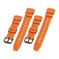 thumbnail image 4 of Correa de goma para reloj con hebilla de 1,8 cm de ancho para AE-1300 Sgw-300H Sgw-500H naranja negro Yuyangstore correa de reloj, 4 of 7