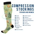 thumbnail image 2 of FORMRS Womens Knee High Socks Casual Long Thick Travel Daily Wear, 1 Pair, Cartoon Forest Animals, 2 of 6