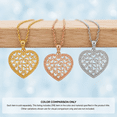 thumbnail image 3 of 10k Yellow Gold Heart Shape Milgrain Pendant / Necklace (16 Inches), 3 of 5