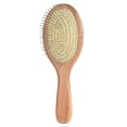 thumbnail image 1 of Wooden Steel Needle Hair Brush Pin Hairbrush Scalp Massage Improve Hair Health Wood Paddle Detangling Comb-1, 1 of 5