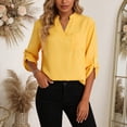 thumbnail image 6 of QGJZVUNL Business Casual Outfits for Women V Neck Shirts with Chest Pockets Dressy Wotk Tops Size XL, 6 of 7