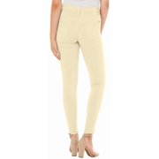YMI Juniors Solid Hyperstretch Skinny Pants Small Banana Cream Yellow