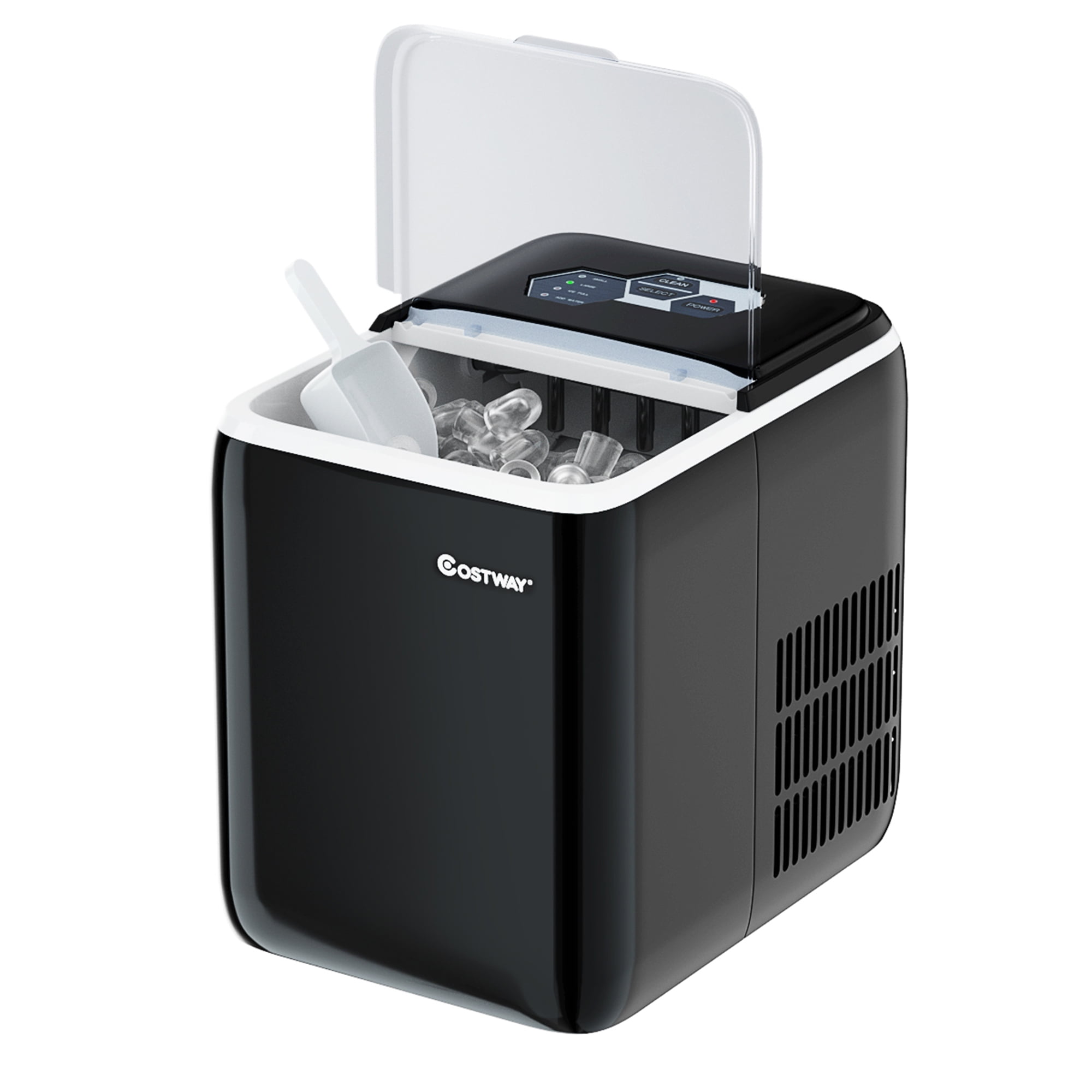 Elexnux 44 lbs. Freestanding Ice Maker in Black, Auto Self-Cleaning, Easy  to Use and Apply to Home Kitchen Bar Party NBHKIM23032801 - The Home Depot