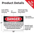 thumbnail image 2 of Horn Or Light Indicates A Refrigerant Or OSHA Danger Aluminum Sign 10 Inch x 7 Inch - 10 Pack, 2 of 8